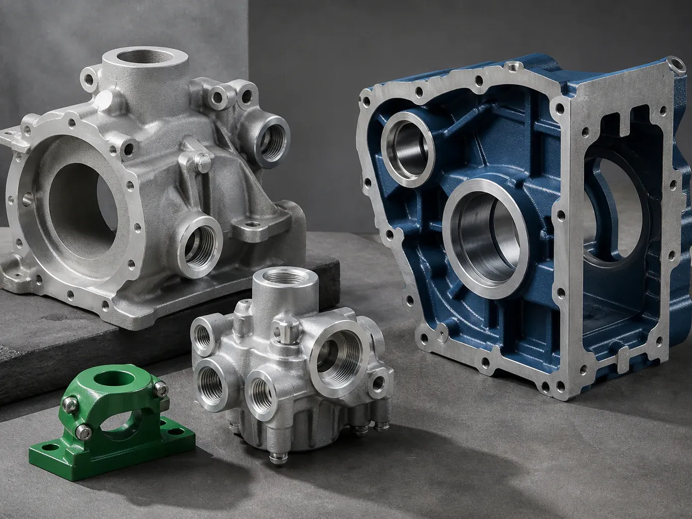 Aluminum die cast pump bodies, valve housings and gearbox cases