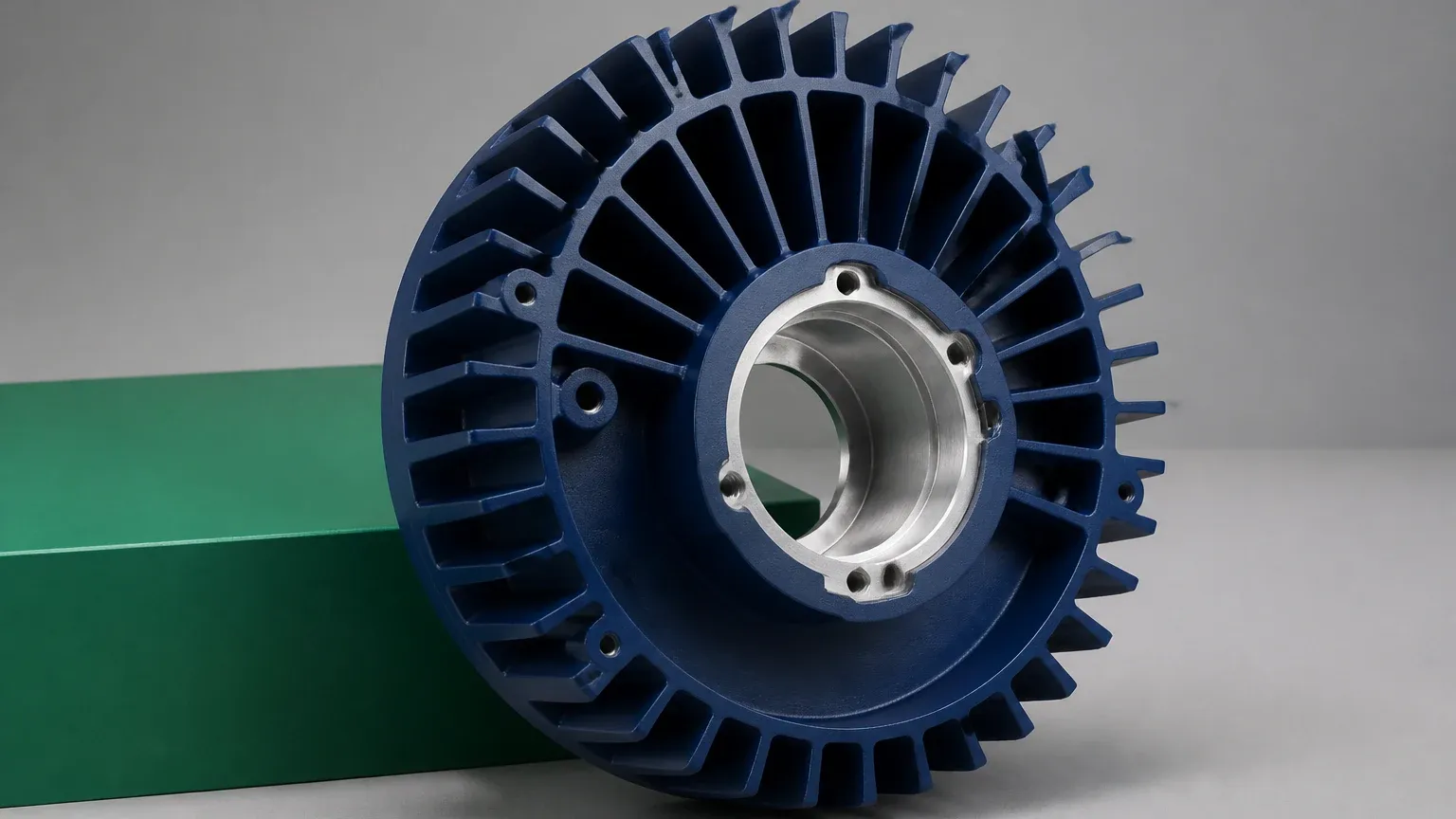 Representative A413 die cast LED heat sink housing with radial fins